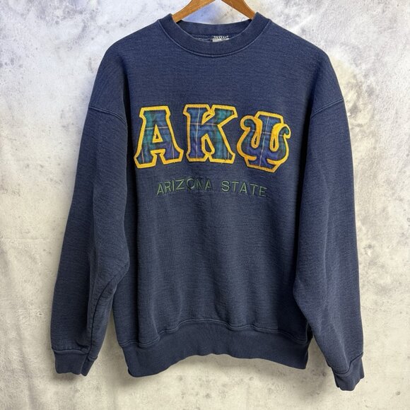 Vintage 90s Arizona State Alpha Kappa PSI Sweatshirt Mens L 22.5x26.5 - Picture 2 of 7